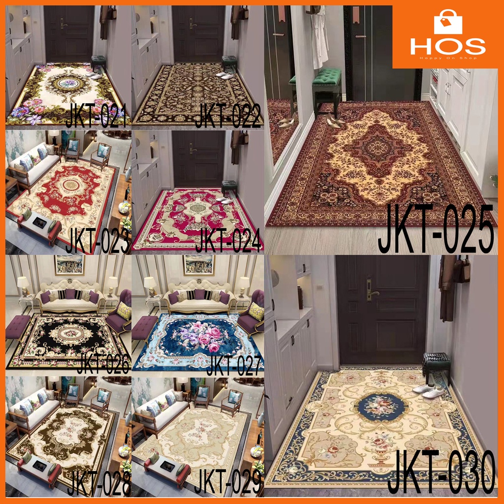 KARPET LANTAI TURKEY MOTIF BARU UK 140x200cm ANTI SLIP Happyonshop