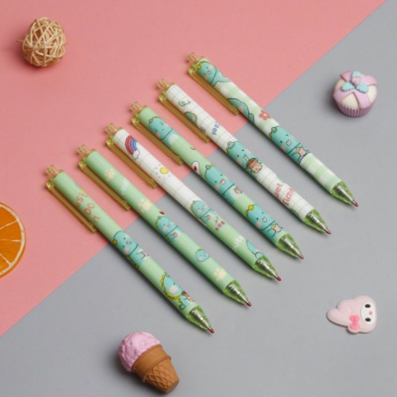 

Pulpen Gel Warna Hitam Motif Dinosaurs Pulpen Sekolah Pulpen Kantor