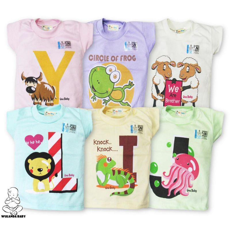 OBLONG BAYI PEREMPUAN LAKI-LAKI 0 6 BULAN- OBLONG BAYI 1 LUSIN - KAOS OBLONG BAYI LUSINAN MURAH 06PC