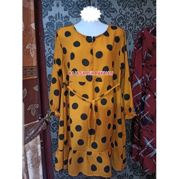 Baju Tunik Dewasa Motif Polkadot