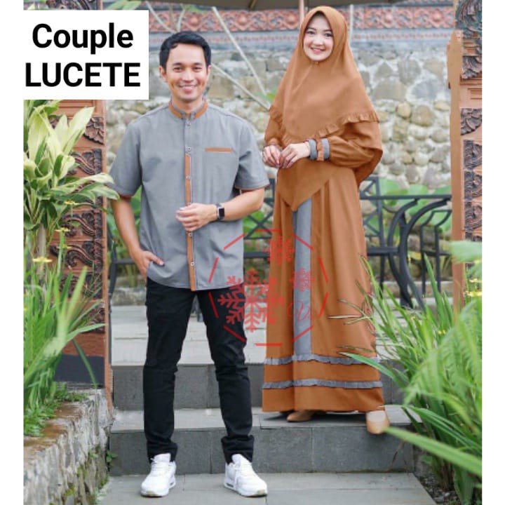 COUPLE LUCETE / CP GAMIS KOKO PRIA WANITA / BAJU MUSLIM / PAKAIAN PESTA