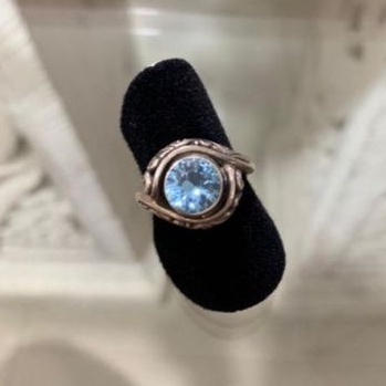 cincin ring mata biru blue topaz perak silver bali 925 pria wanita custom