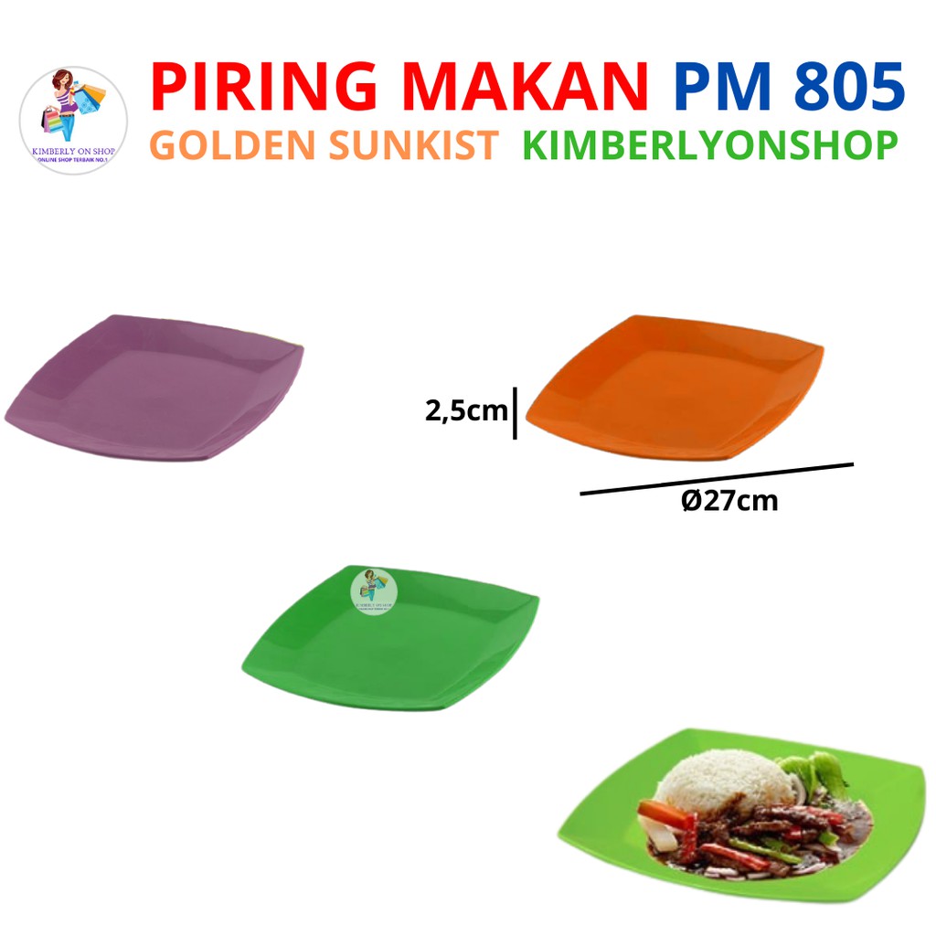 Piring makan plastik warna golden sunkist PM 805