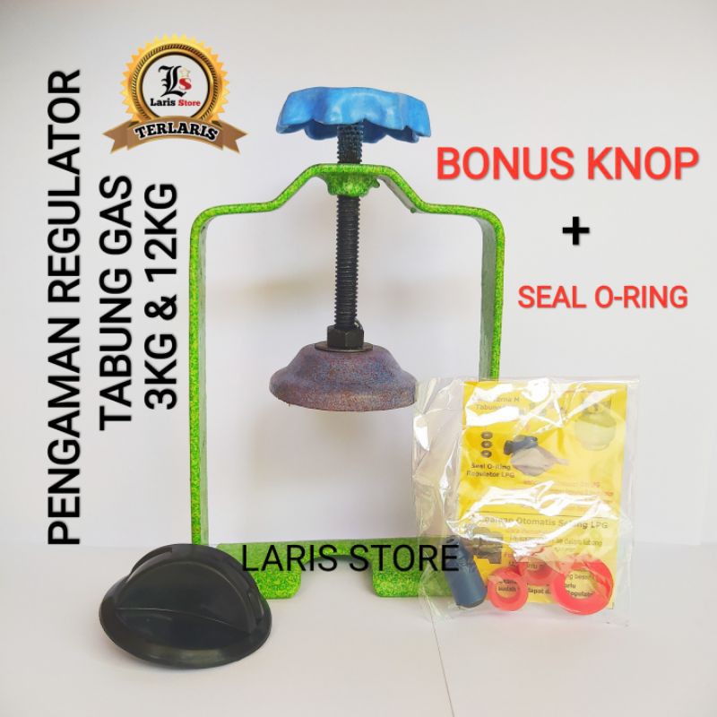 Pengaman Pengunci Regulator Tabung Gas LPG 3kg &amp; 12kg Anti Bocor + Bonus