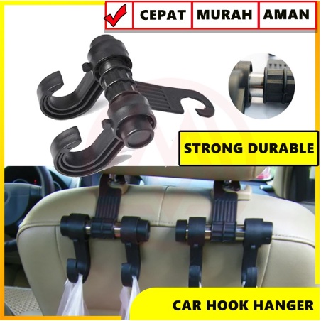 Gantungan Barang Mobil Hanger Pengait Barang Belanjaan di Kursi Jok Sandaran Mobil Car Organizer 2In1