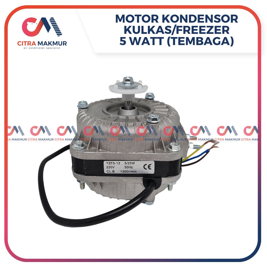 Motor Kondensor Showcase 5 Watt 5W Kondenser Freezer Kulkas Dinamo Kipas Hawa Lemari Es