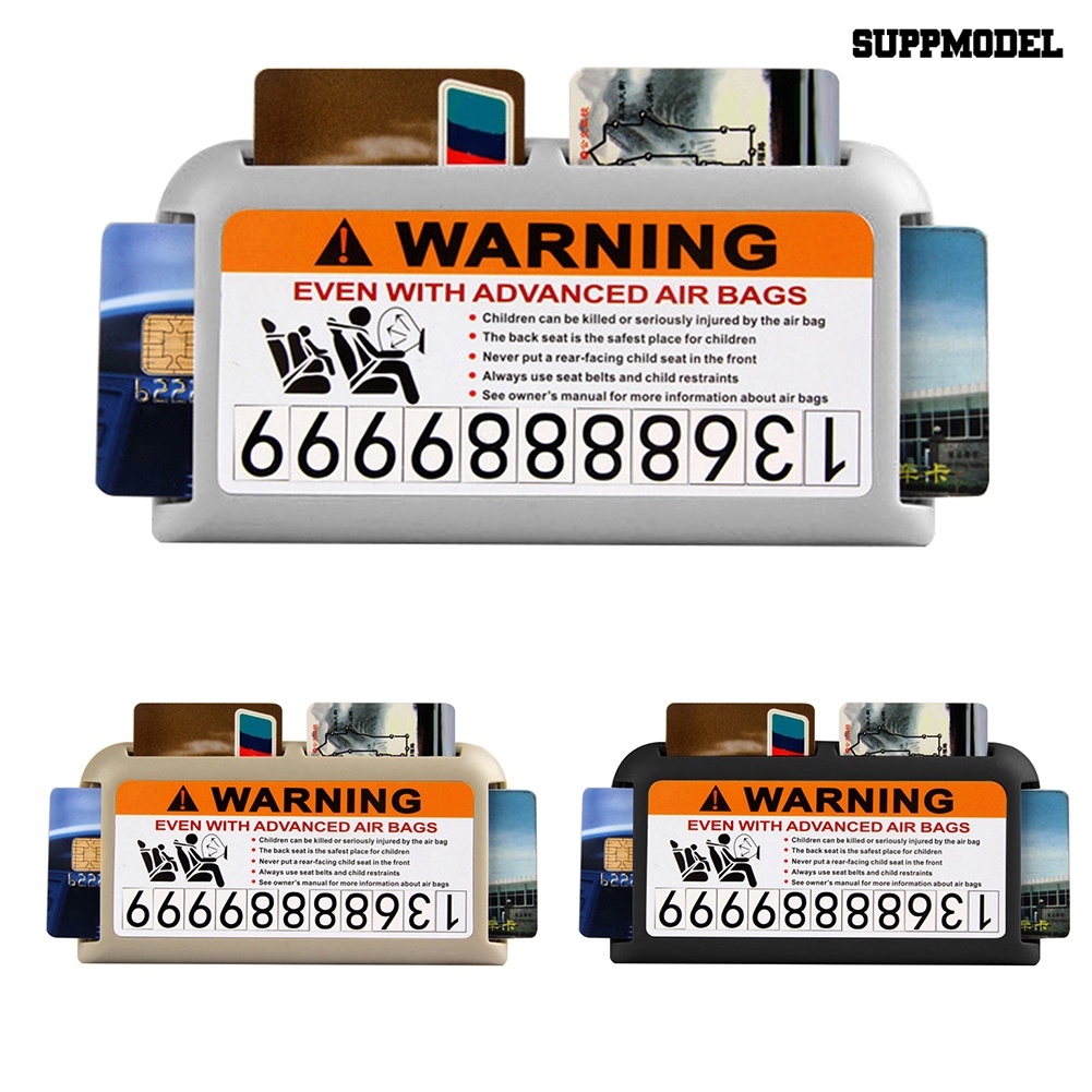 Sfs 2-in-1 Plat Nomor Telpon / Parkir Temporer Untuk Sun Visor Mobil