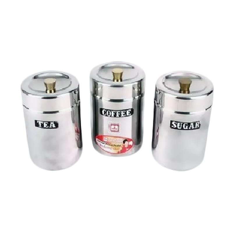 Maspion Coffee Sugar Tea Canister - Tempat Teh Kopi Gula Stainless