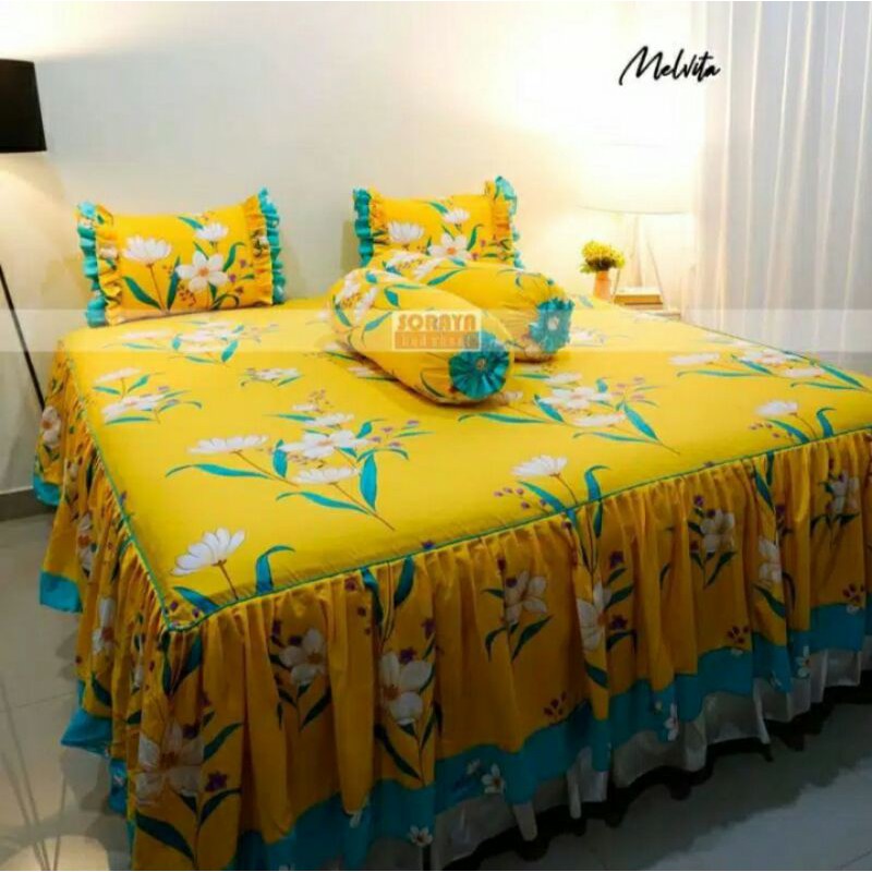 Sprei rumbai motif MELVITA Ukuran 100x200-200x200