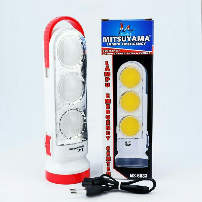 Barangunik2021 -Lampu Emergency Mitsuyama MS-6033 Cahaya putih &amp; kuning