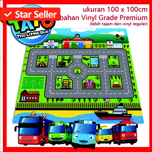  Mainan  Anak Map Tayo  1x1 Meter Shopee Indonesia