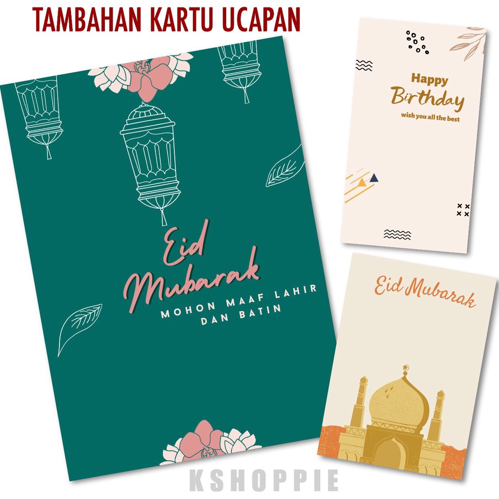 

Tambahan Kartu Ucapan / Gift Card / Hampers Wedding Gift / Nikahan Lebaran Natal Gift