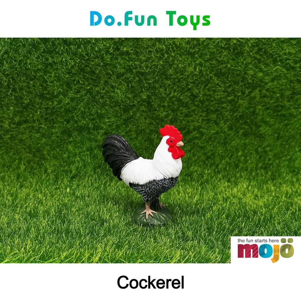 MOJO Animal Figurine | COCKEREL / Mainan Miniatur Binatang Ayam Jantan