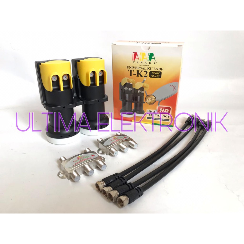 LNB ku tanaka Monoblock TK 2 untuk 2 lnb 2 receiver