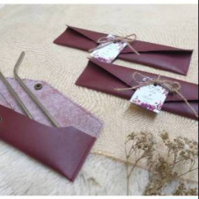 Souvenir sedotan stainless set stainless straw set