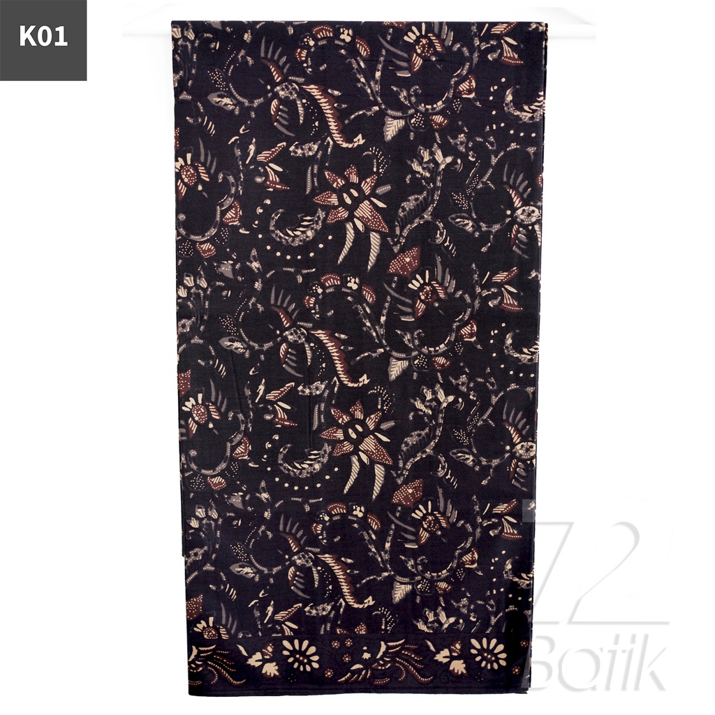 KAIN BATIK PREMIUM Bahan Katun Motif Fosil Warna Hitam 722296 Cap 72 Jarik Jarit Samping Kebat Panjang Batik Katun Modern Premium Bahan Seragam Batik Pernikahan Kantor Keluarga Murah Kamen Jadi Batik Bali Lembaran