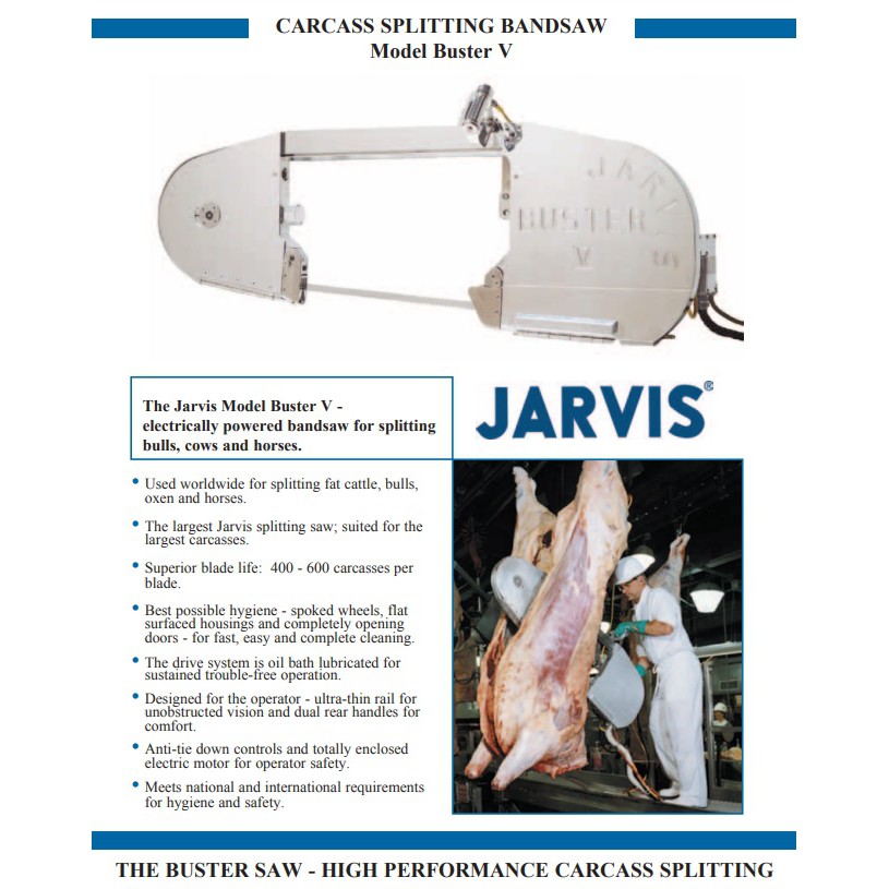 Carcass Splitting Bandasaw Jarvis USA  -Potong, Gergaji, Belah Karkas-