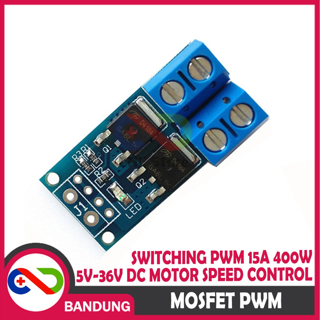 MOSFET POWER SWITCHING PWM 15A 400W 5V-36V DC MOTOR SPEED CONTROL