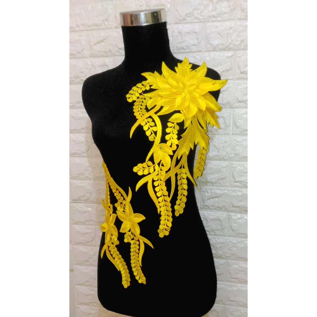 Renda bordir bunga timbul 01