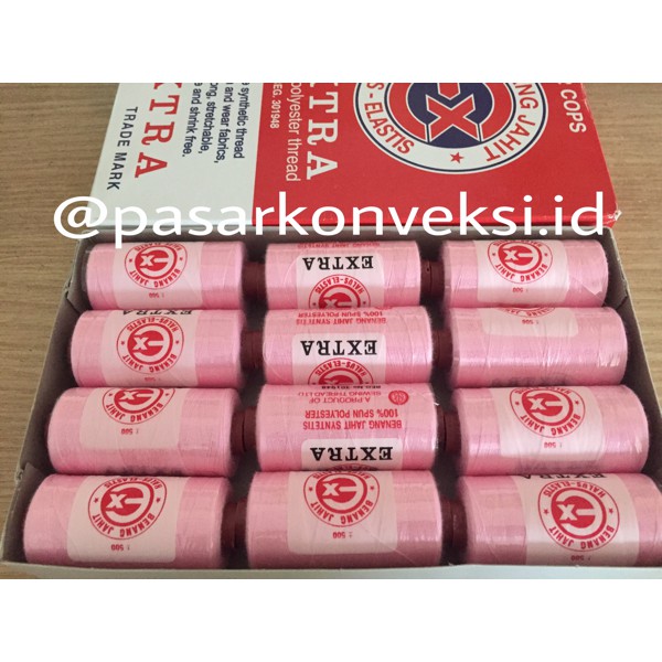 Benang Extra Pink Muda 206B - D3Eaac - Original Asli