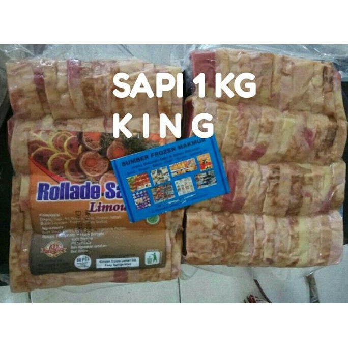 

ENAK rollade sapi 1kg king food kemasan besar. sumber frozen makmur TERLEZAT
