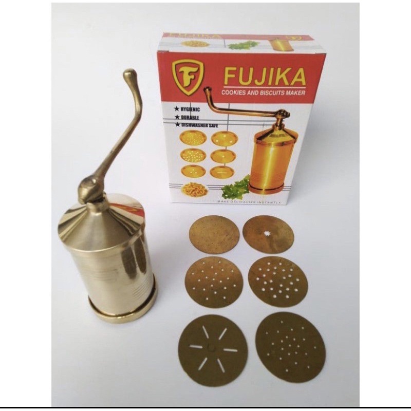 Cetakan Kue Kuningan Fujika / Cetakan Akar Kelapa kuningan asli / biscuit maker /  cookies