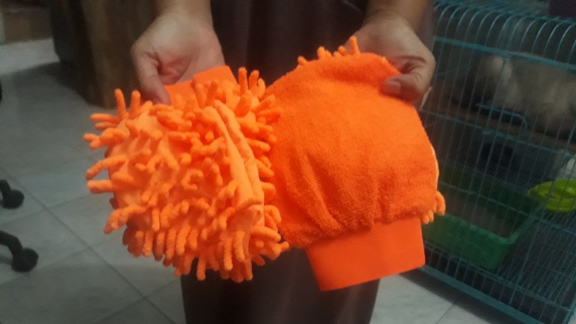 Sarung Tangan Cendol Microfiber Murah Lap Cendol Mikrofiber Lembut Halus Murah 1 Sisi