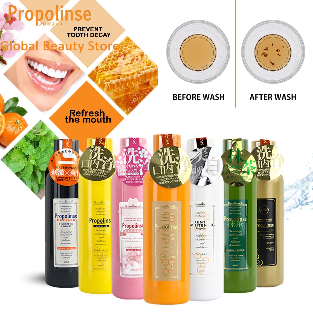 (Original) [COD]Propolinse Mouth Wash / Obat Kumur 600 ml Original Jepang Obat Kumur Exp Lama