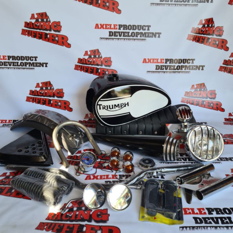 PAKET BODY JAPSTYLE MOTOR CUSTOM CLASSIC KLASIK MEGAPRO TIGER GL SERIES CB 100 SCORPIO THUNDER BYSON