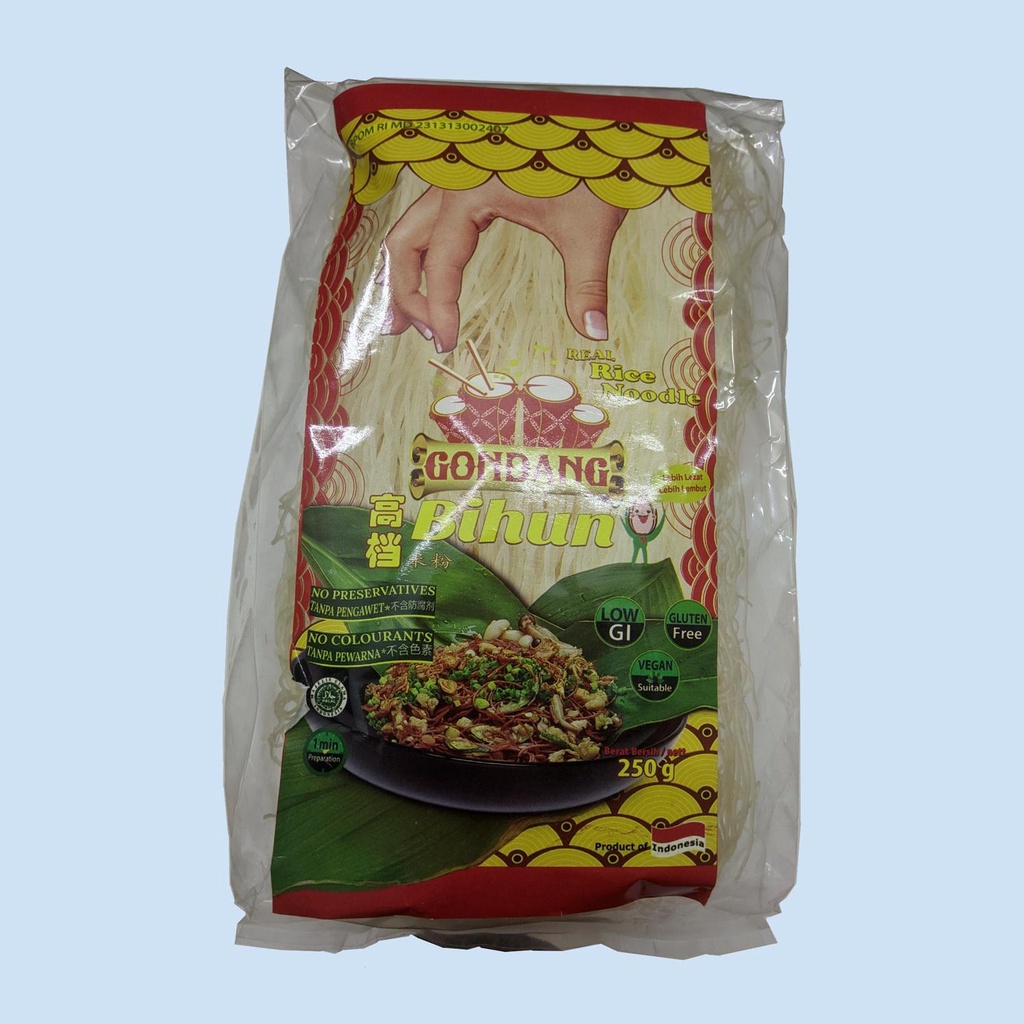 

Bihun Beras Putih | Gluten Free | Low GI | Vegan Suitable | Non Fenol | Gondang | 250 gr