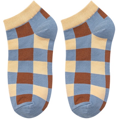 ⭐️𝐈𝐇𝐒 𝟑𝟐𝟐⭐️Kaos Kaki Wanita Motif Catur New Fashion Korean Style Socks Breathable-8