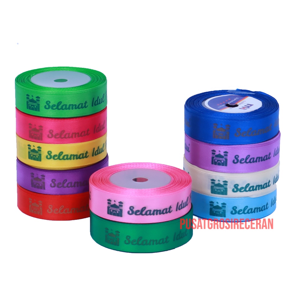 

Pita Lebaran Wrapping Selamat Idul Fitri Saten Pita Hampers Parcel Ramadhan