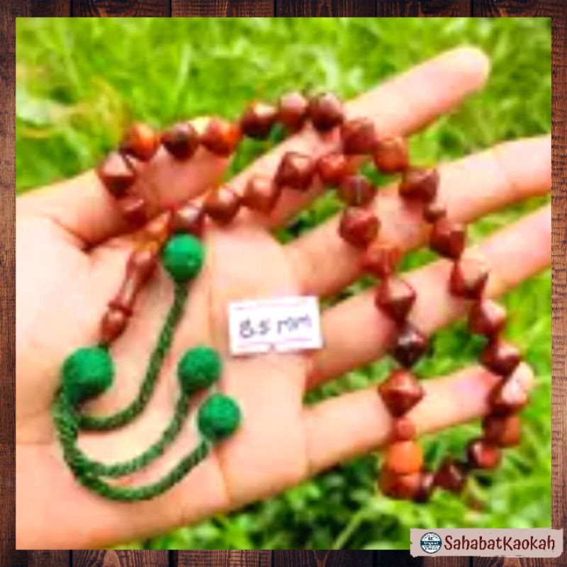 Tasbih Kayu / Tasbeh Jari Tangan Asli Kokka Kayu Kaokah Model Wajik Berkualitas Import Timur Tengah