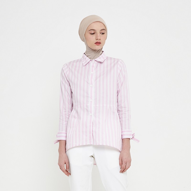 

MFMW "Suhana" Kemeja Motif Garis Lengan Panjang Wanita