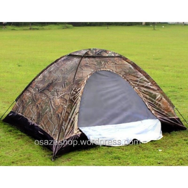 Tenda camping terpal kapasitas 2-3 orang - Tenda army - tenda kamuflase - tenda kemping terpal