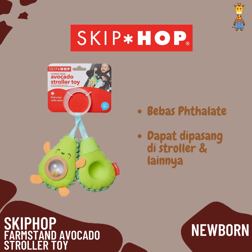 Skiphop Farmstand Avocado Stroller Toy