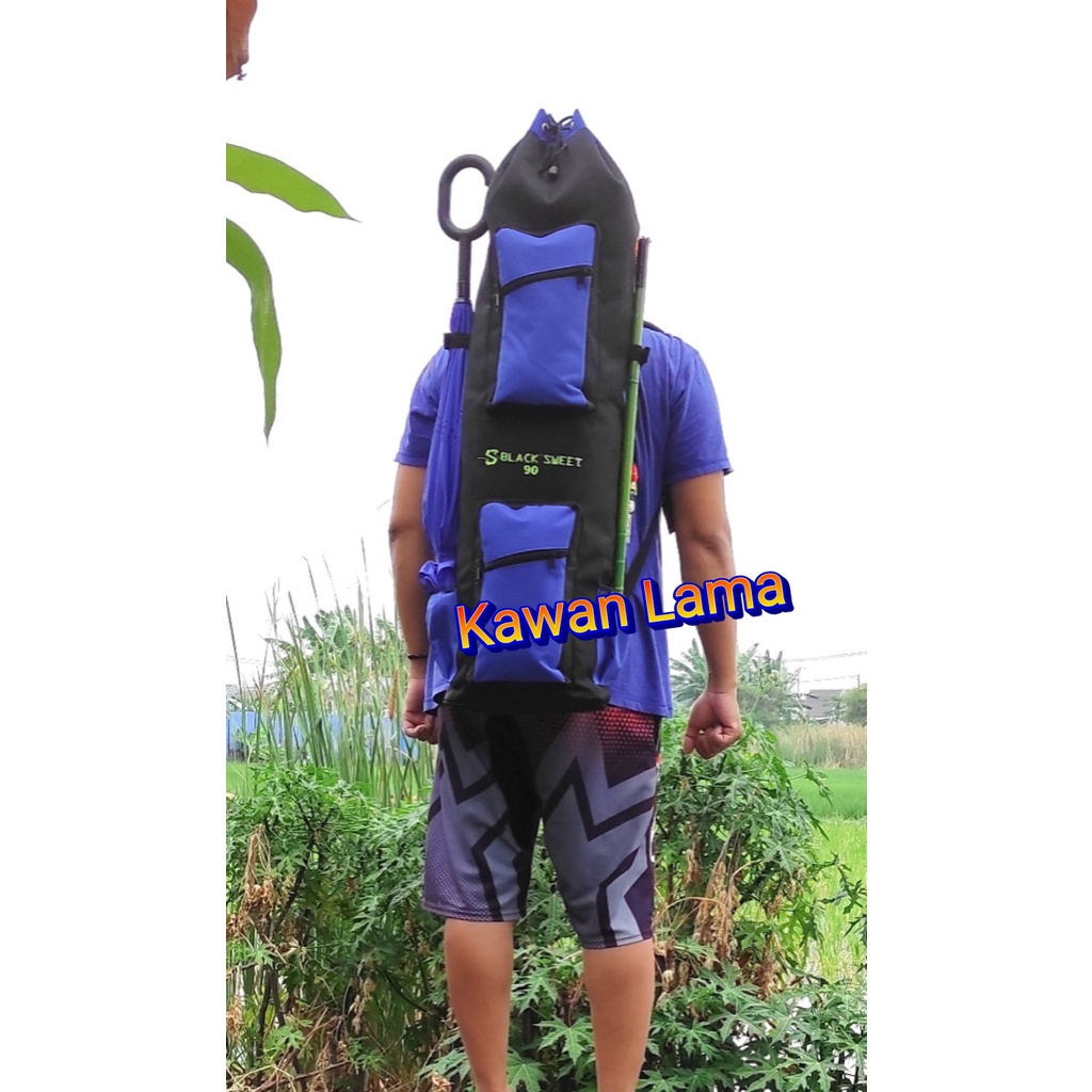 Tas Pancing Black SWEET 90 Tas Mancing Tas Ransel Tas Camping