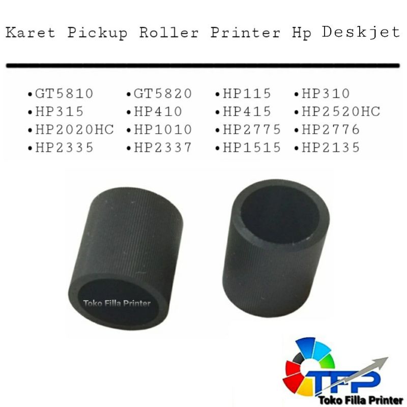 Karet Pickup Roller Printer Hp Deskjet GT5810•GT5820•319•410•415•419•115•1010
•2775
•2776
2676
2337
