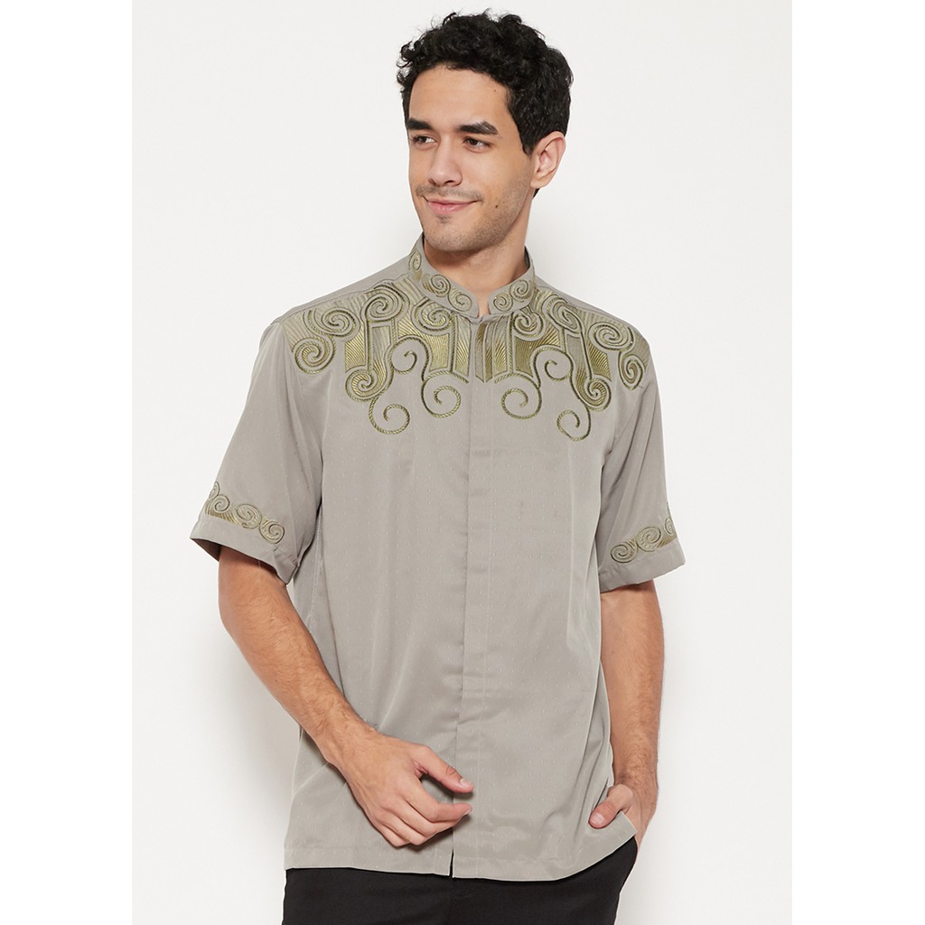 AL-AROFI Baju Koko Pria - Turaif Cotton Green
