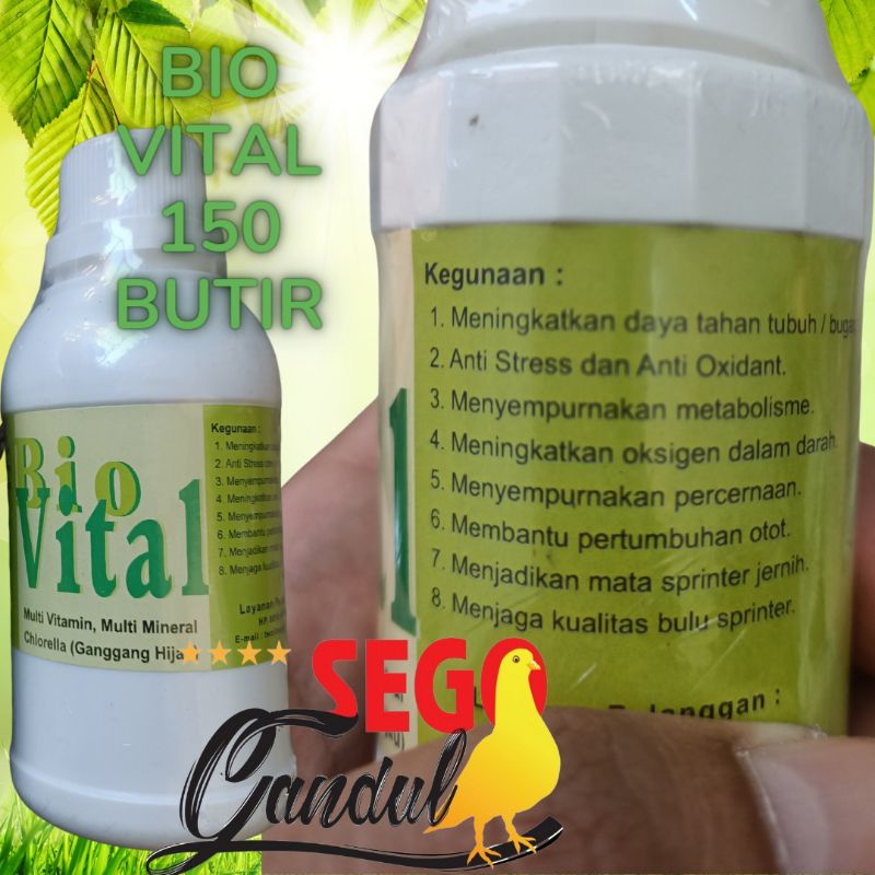 Bio Vital Biovital Multivitamin Ganggang Hijau Merpati 150 Capsule