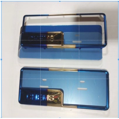 RUMAH BINGKAI PLAT NOMOR SNI GOLD/TWOTONE PLUS MIKA ( PLAT NOMOR TRASNPARAN ) 1 SET // ISI 2PC