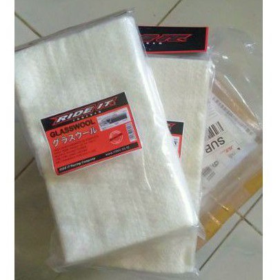 Glasswoll gasbul Knalpot Ride it putih tahan panas