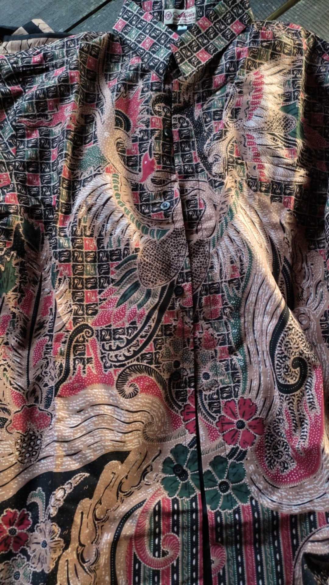 Kemeja Batik Pria Lengan Panjang Motif Modern Baju Kondangan Keren Premium Bahan Katun Adem Abm 016