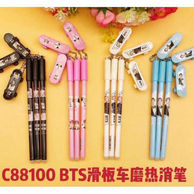 

pulpen jell BTS BT 21 gantungan SKATEBOARD