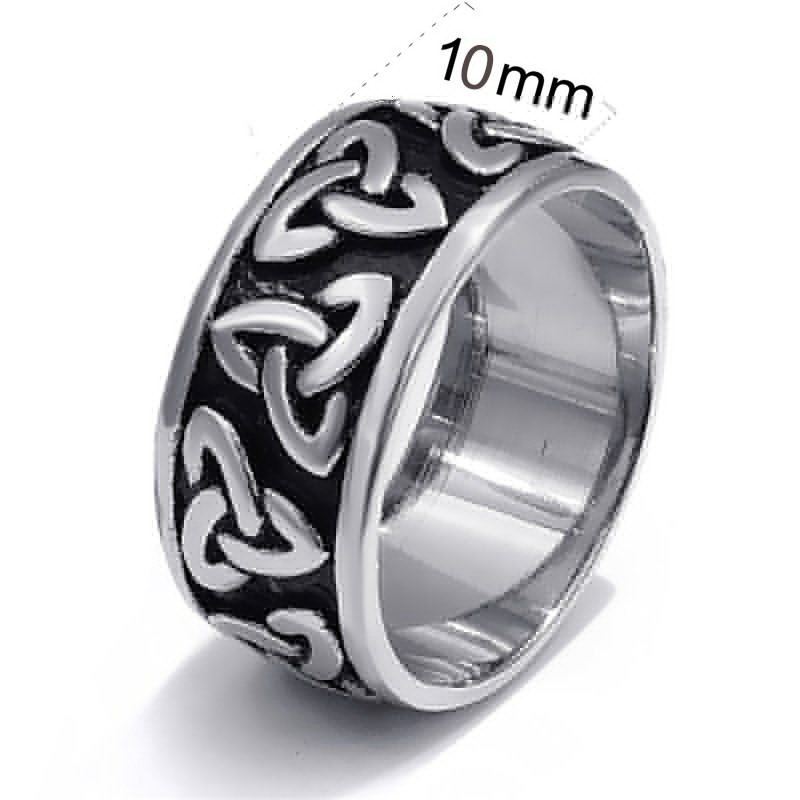 Cincin Pria Model Simpul Bahan Stainless Steel Untuk Hadiah