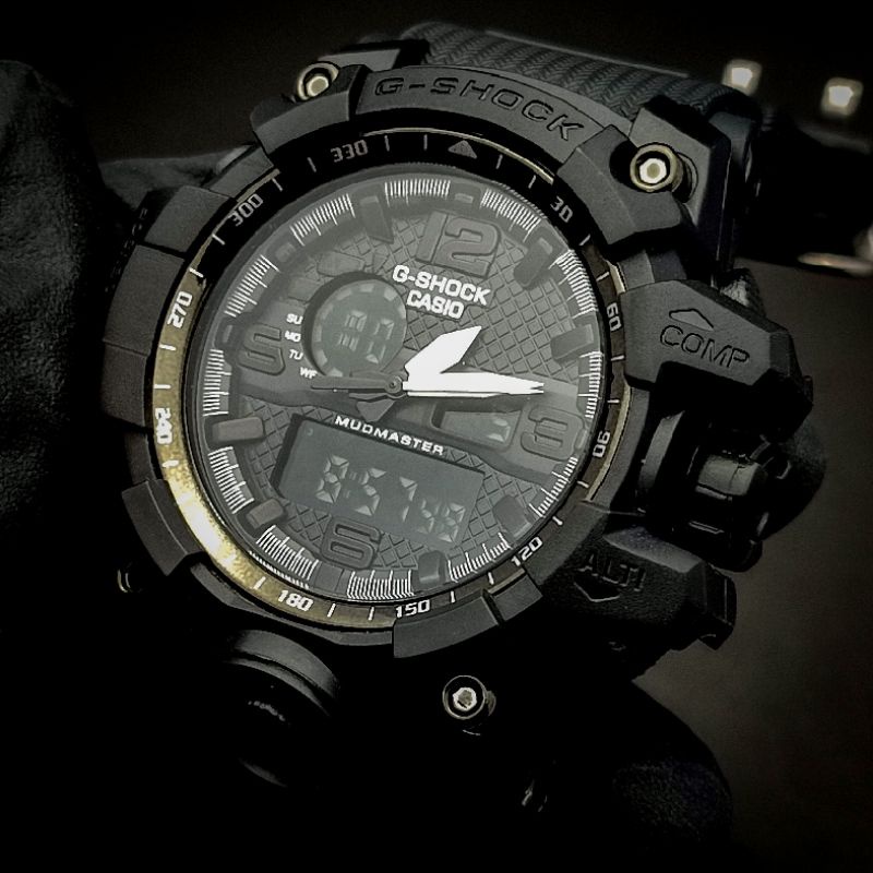 JAM TANGAN PRIA CASIO G-SHOCK FULL HITAM GWG 1000 GRADE A DUALTIME TAHAN AIR