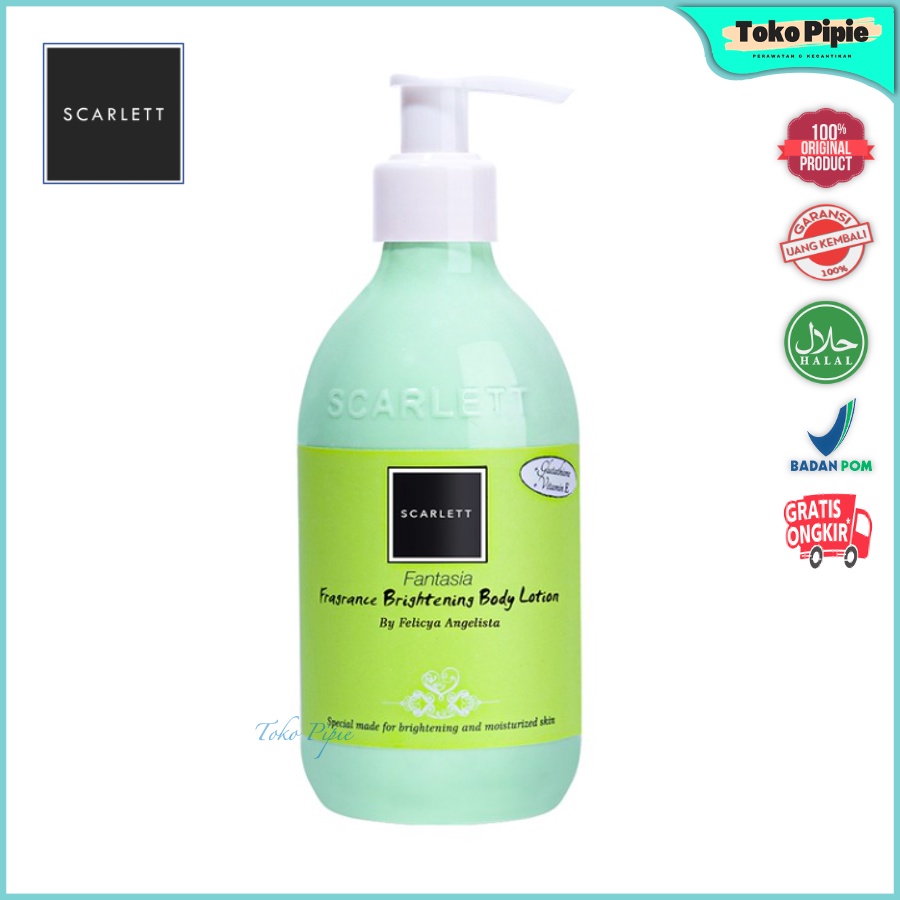 Toko Pipie Scarlett Scarlet Whitening Brightening Body Lotion Fantasia Pemutih Perawatan Kulit Badan