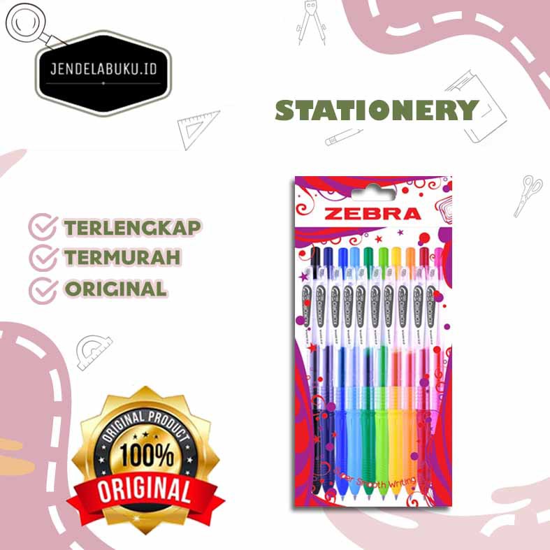 

READY STOCK !! BALLPOINT 0.5 FINE ZEBRA KOKORO WARNA SET ISI 4 / 6 / 10