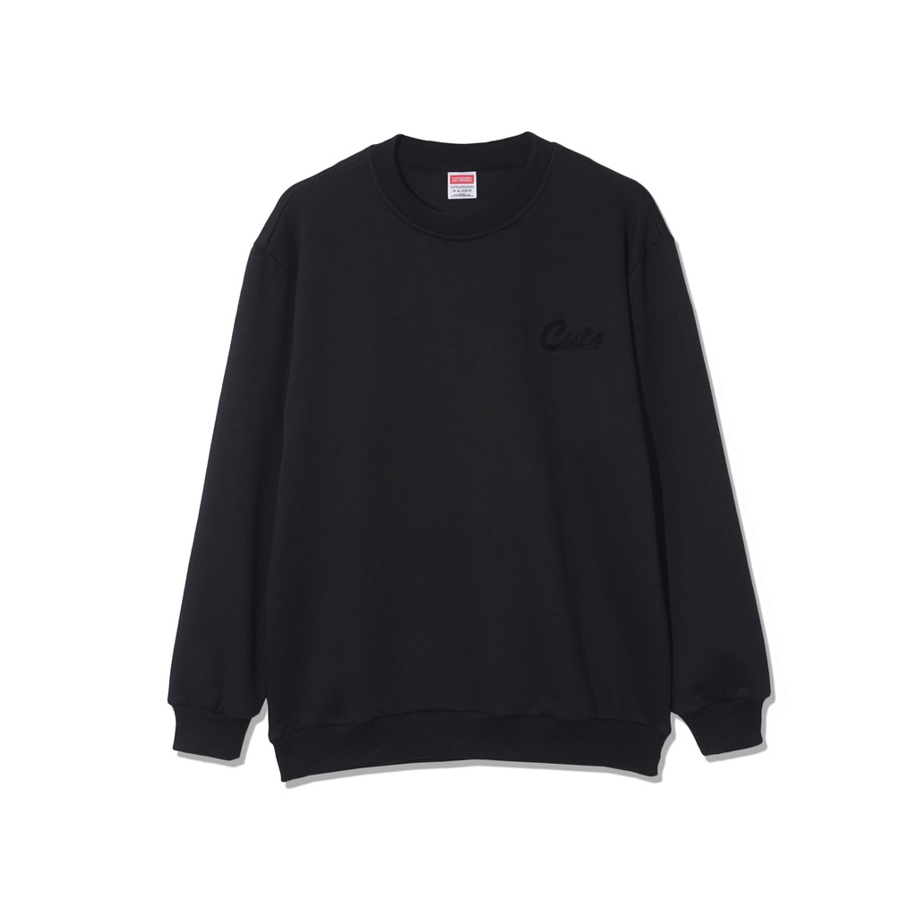 CUTS CREWNECK RICAMO BLACK