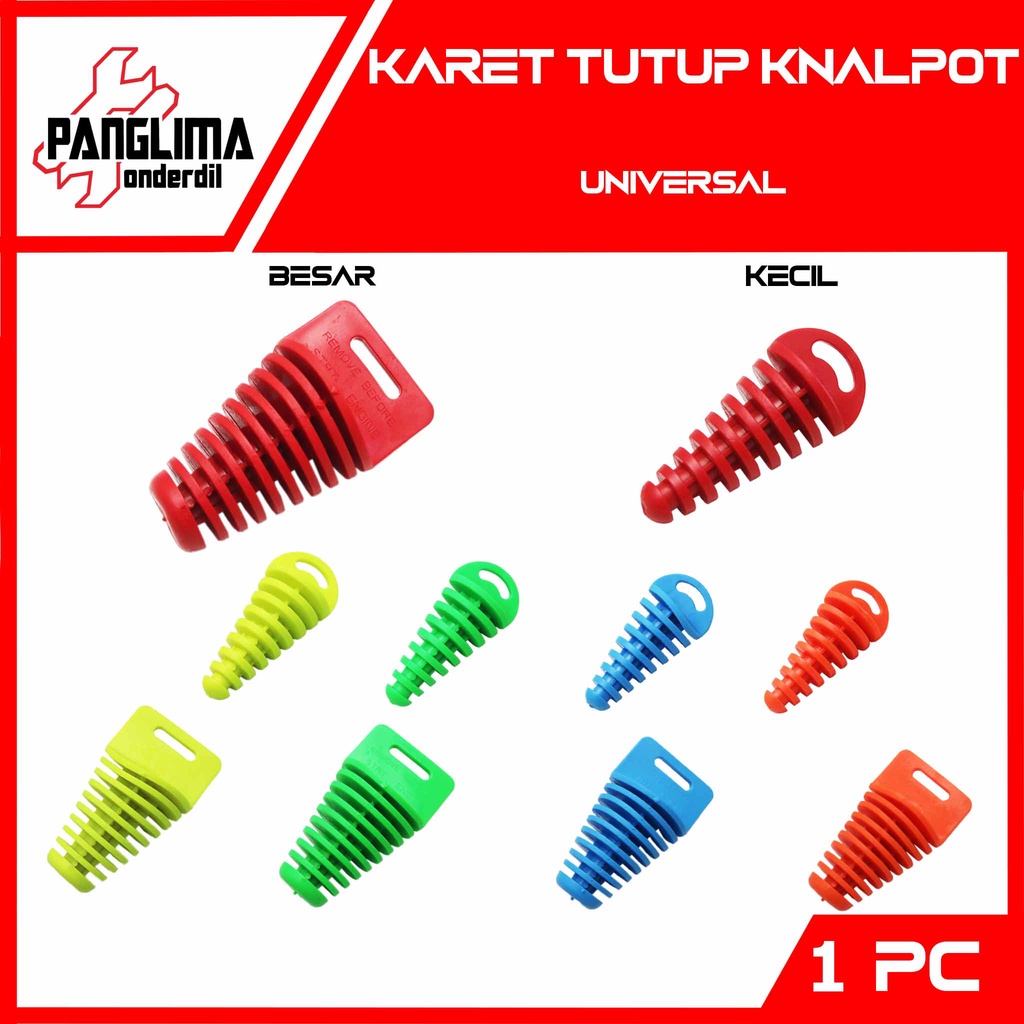 Karet Tutup Knalpot Universal-Untuk Semua Jenis Motor Merah-Kuning-Orange-Hijau-Biru Cover-Penutup Kenalpot Besar-Kecil